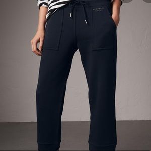 Dark Blue Burberry Sweatpants